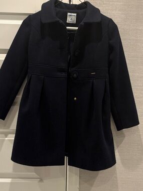 Mayoral Navy Girls' Pea Coat with Button-Front